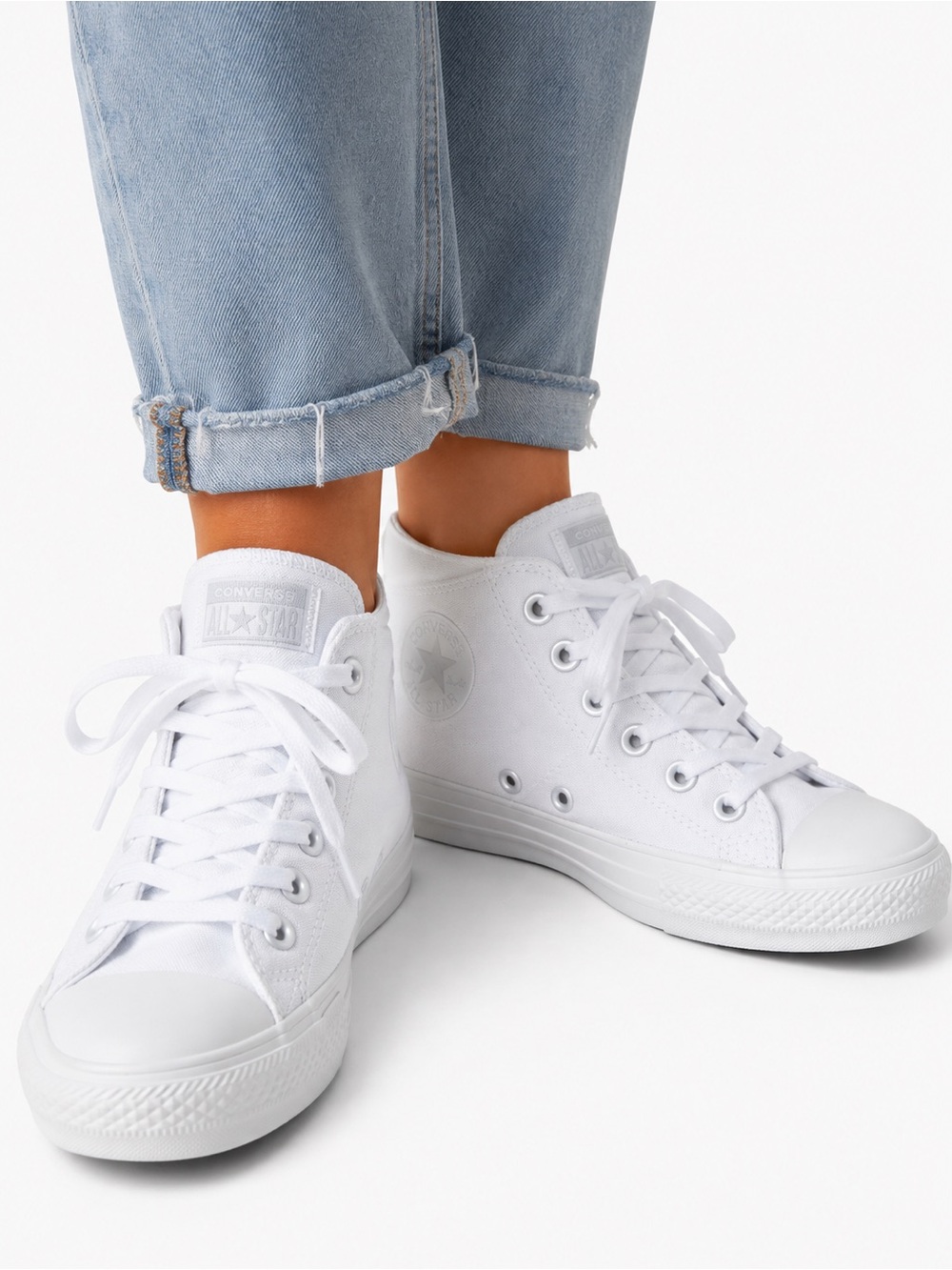 Converse Chuck Taylor All Star Women White High Top Sneakers Size 9